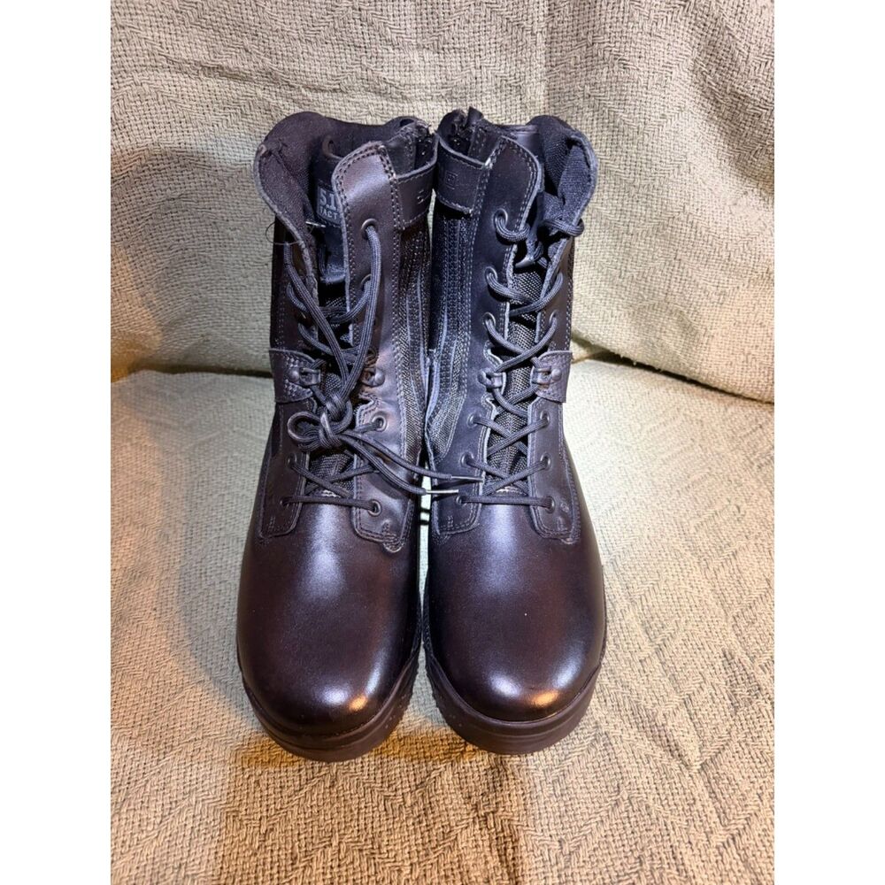 5.11 Tactical ATAC 8" Side Zip Boots Men's 14 Black Leather Duty 12001